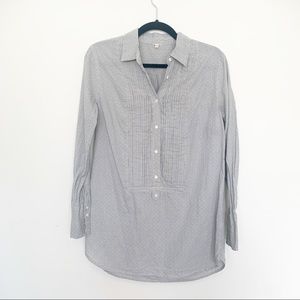 J. Crew Tunic Top with Pleated Front XS